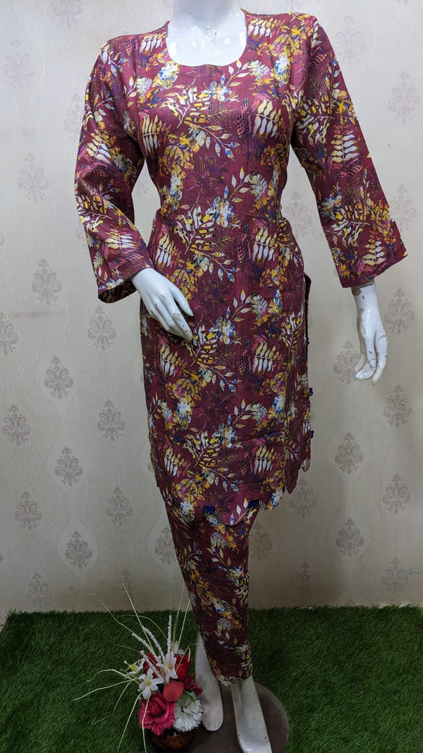 Khaddar Fabric D# 09 | 2PC Stylish Stitched Allover Printed